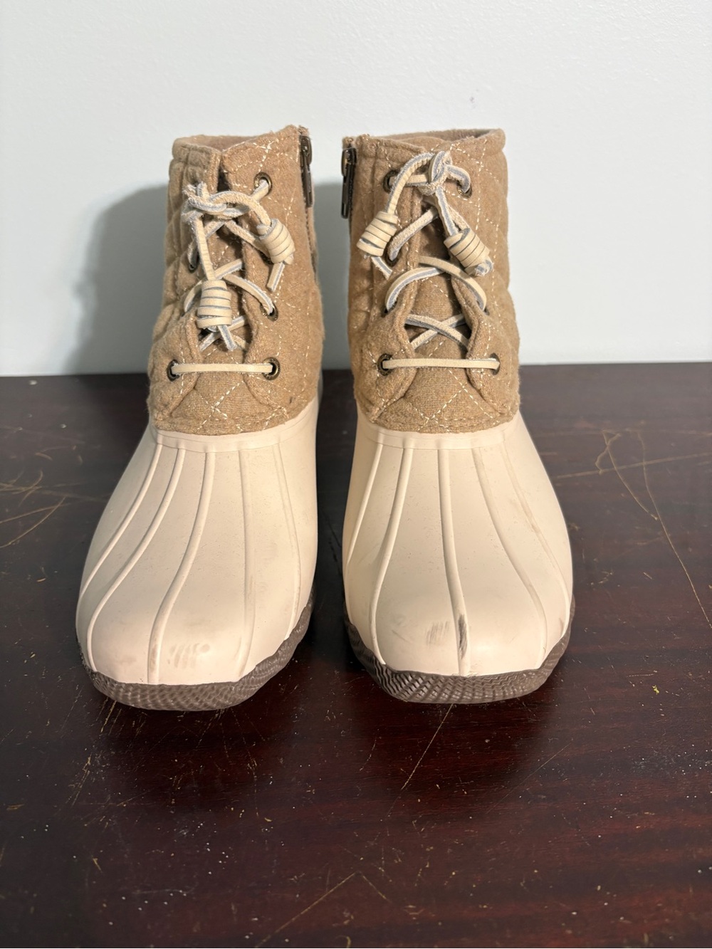 Sperry Waterproof Duck Boots in Tan